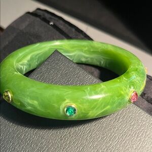 Vibrant Green Bangle Bracelet